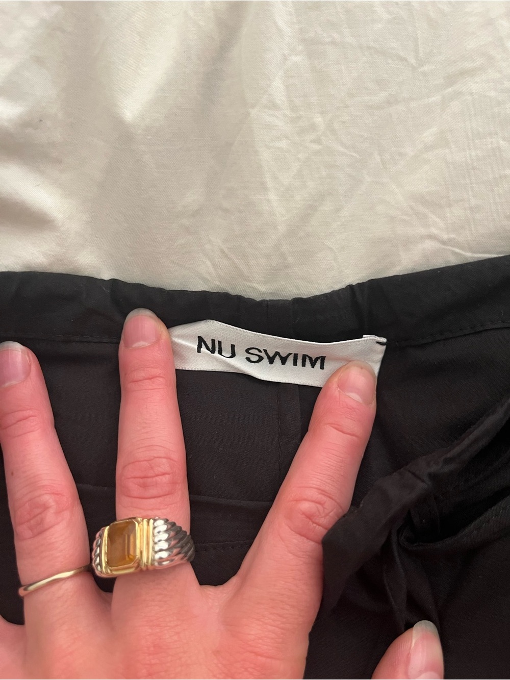 Nu Swim Organic Cotton Rego Pants - Black - Picture 5 of 5
